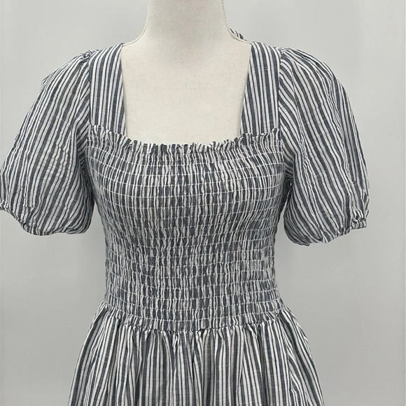 Michael Stars Jude Square Neck Cotton Mini Dress in Admiral Stripe - NWOT - XS - Picture 5 of 9
